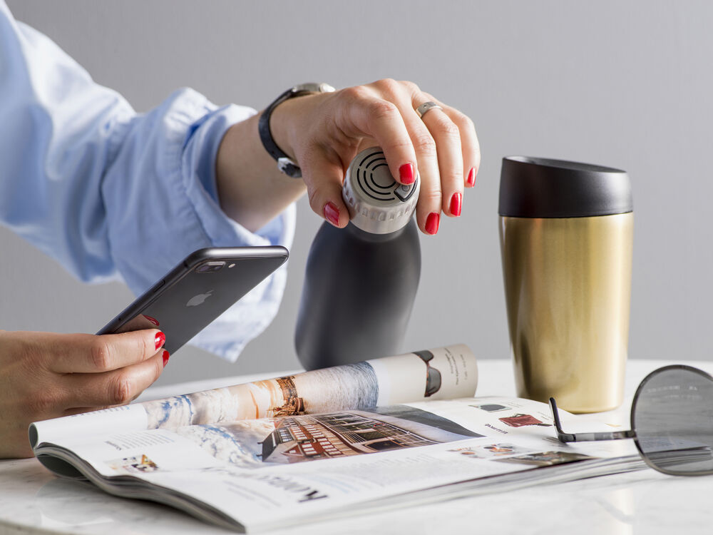 Sagaform Stålflaske m/høyttaler