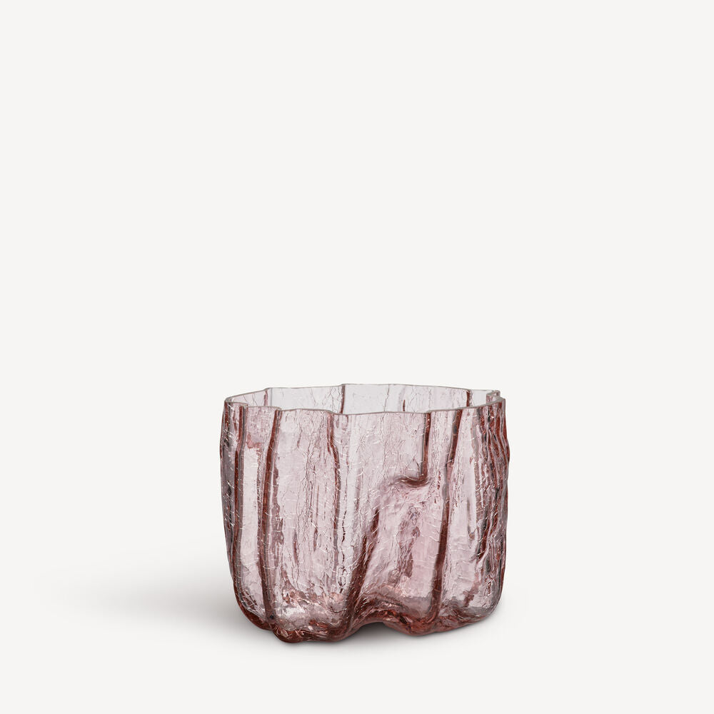 KostaBoda Crackle vase rosa h 175 mm