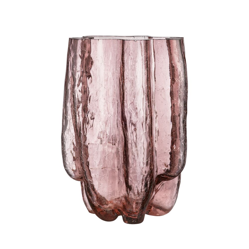 KostaBoda Crackle vase rosa 370 mm