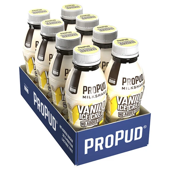 8 x ProPud Protein Milkshake, 330ml - Proteindrikke - JK-Shop