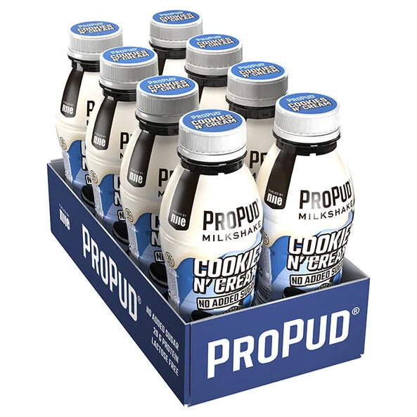 8 x ProPud Protein Milkshake, 330ml - Proteindrikke - JK-Shop
