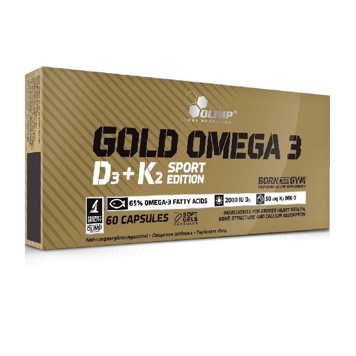 Olimp Gold Omega 3, D3+K2 Sport Edition, 60 caps