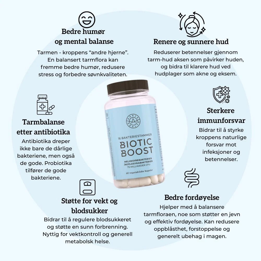 Aarja Health Biotic Boost probiotika 60 kapsler - Vitaminer og kosttilskudd - JK-Shop