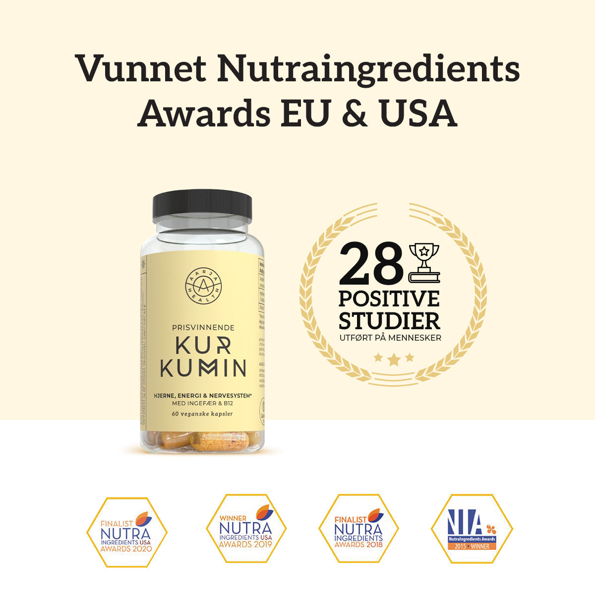 Aarja Health Kurkumin, Ingefær & B12 - Vitaminer og kosttilskudd - JK-Shop