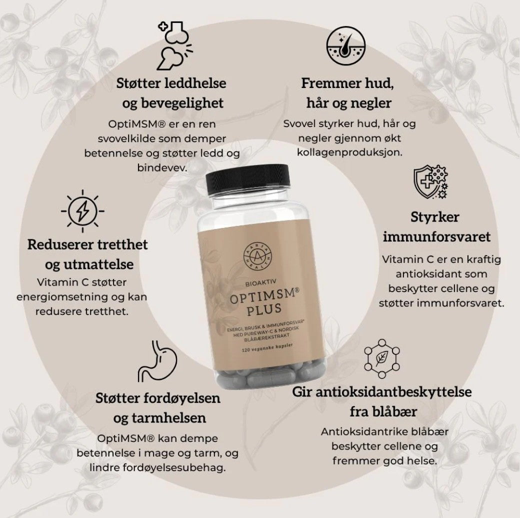 Aarja Health OptiMSM Plus - Vitaminer & kosttilskudd - JK-Shop