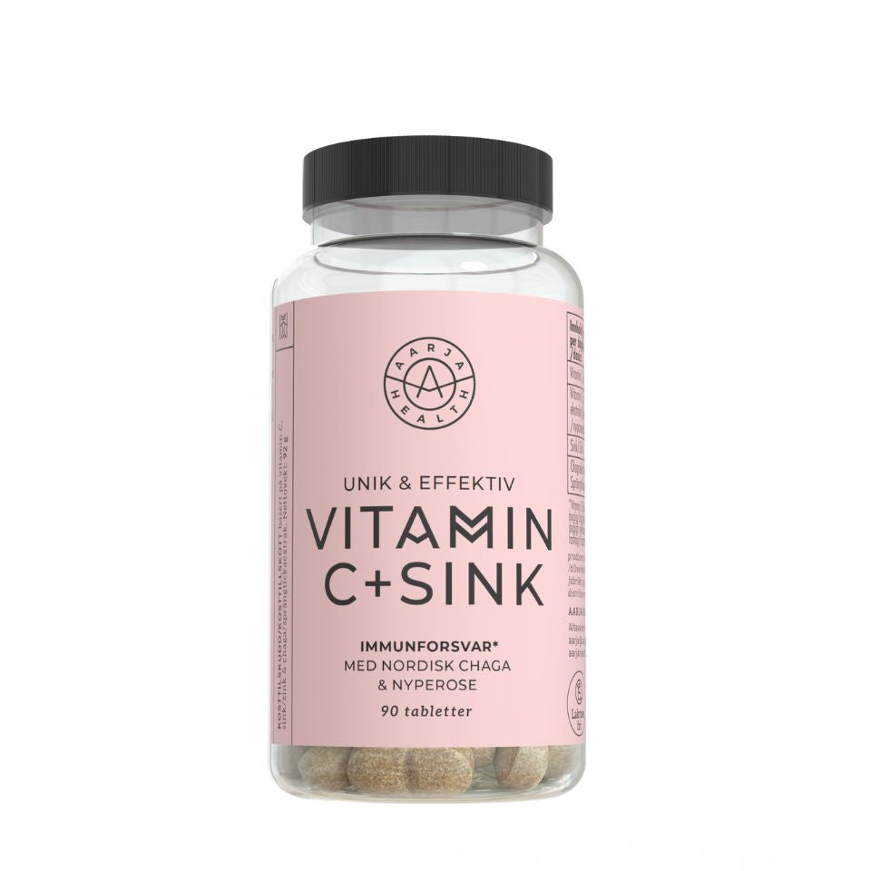 Aarja Health Vitamin C 500 med sink og chaga - Vitaminer og kosttilskudd - JK-Shop