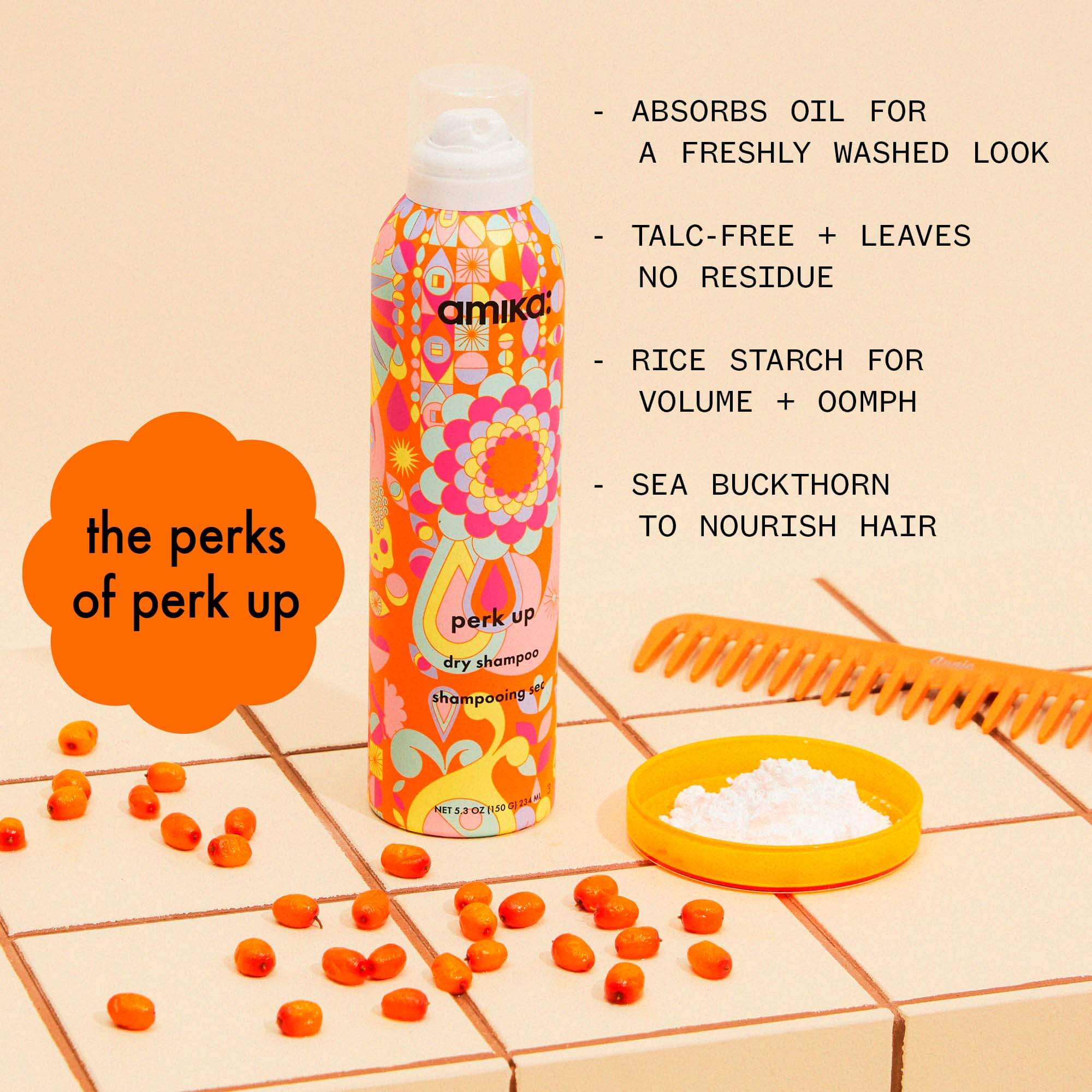 Amika Perk Up Dry Shampoo 189ml-Amika-Sjampo-JKSHOP