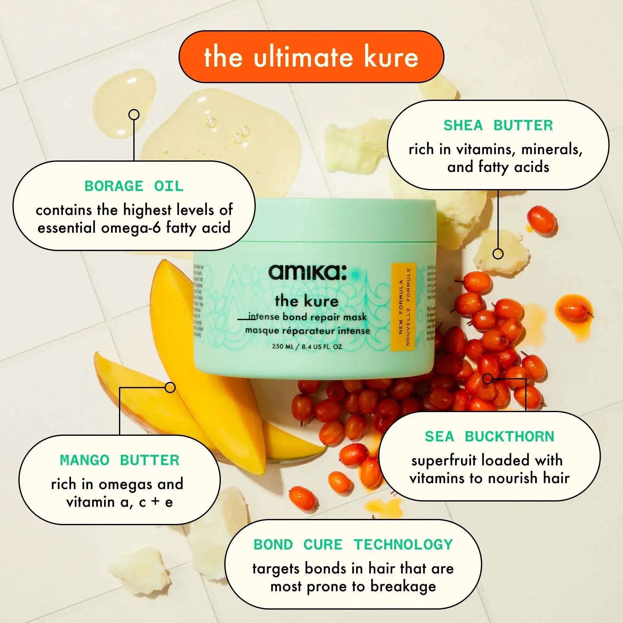 Amika The Kure Bond Repair Mask 100ml-Amika-Hårkur-JKSHOP