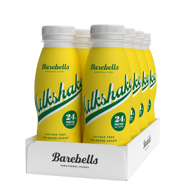 Barebells Milkshake, 330ml x 8stk, Banana - Proteinshake - JK-Shop