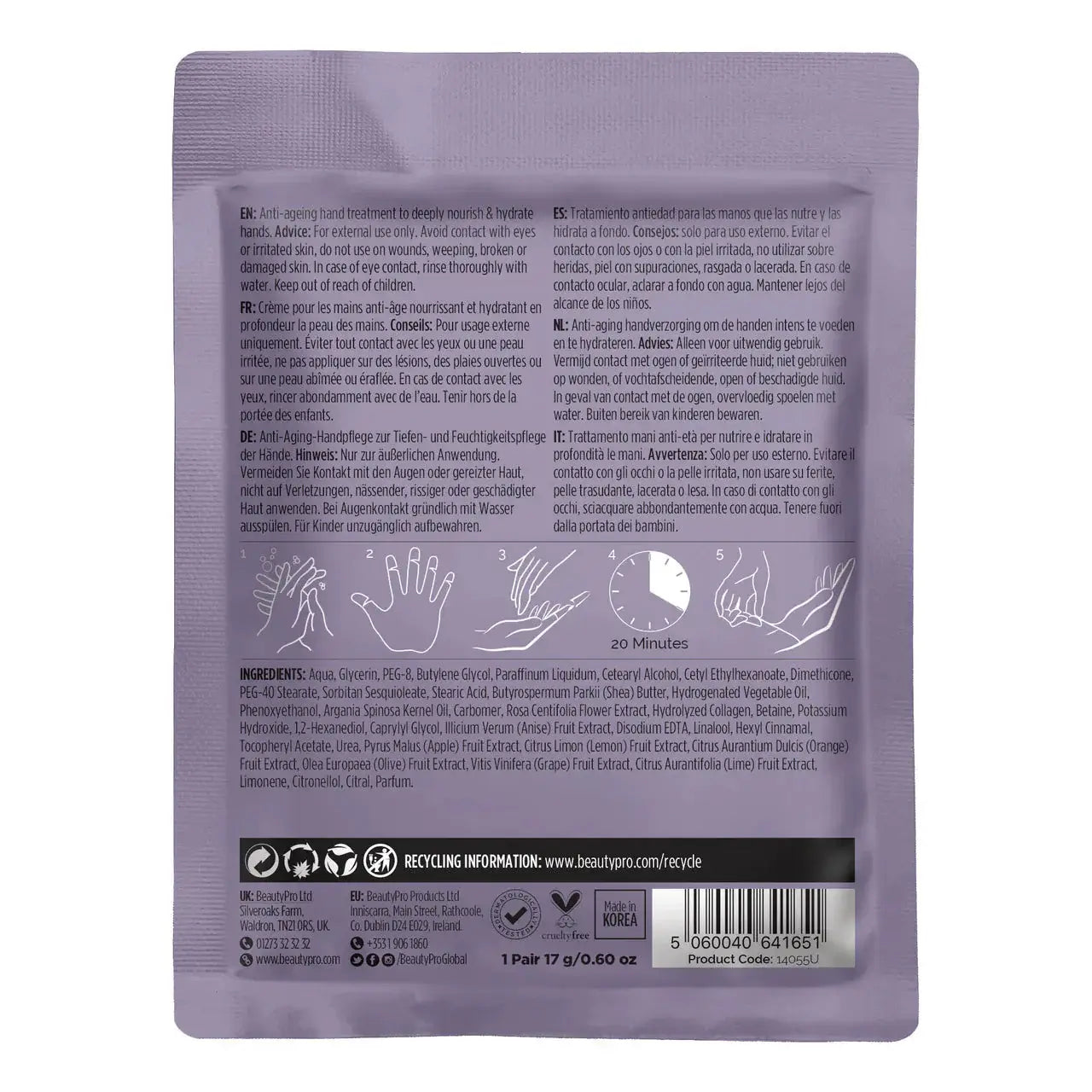 Beauty Pro, Collagen Infused- Håndmaske-Håndmaske-JKSHOP