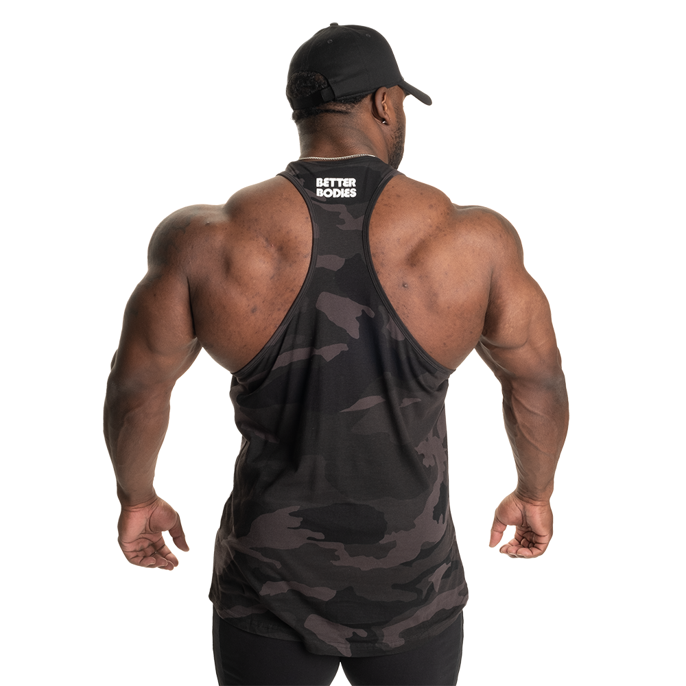 Better Bodies Essential T-back, Dark Camo V2, XL - Treningstrøyer - JK-Shop