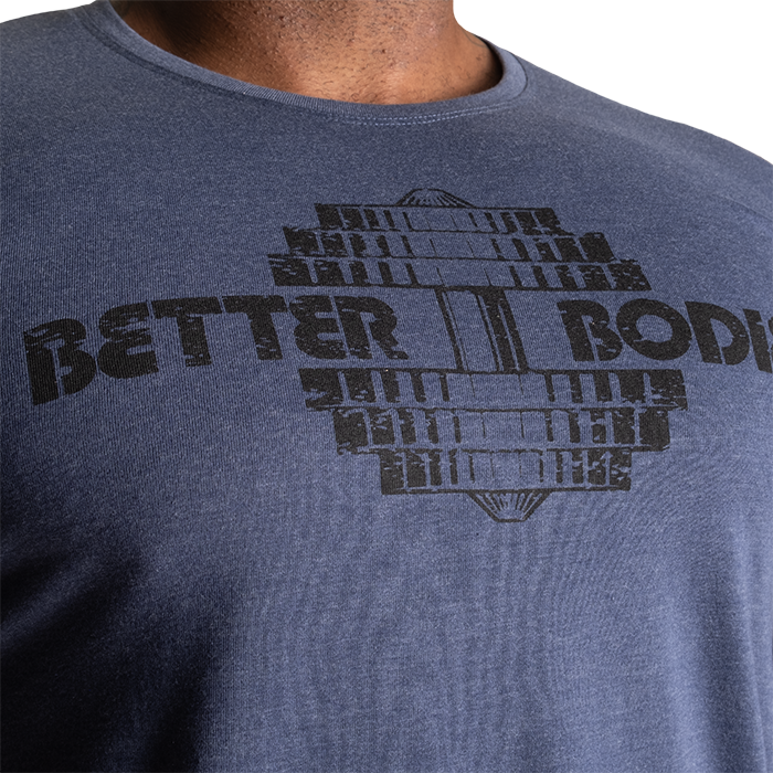 Better Bodies Recruit Tee, Sky Blue Melange - T-skjorter - JK-Shop