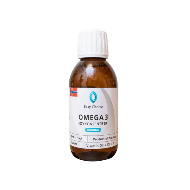 Easy Choice - Flytende Høykonsentrert Omega 3 med D3+K2+E - 150ml