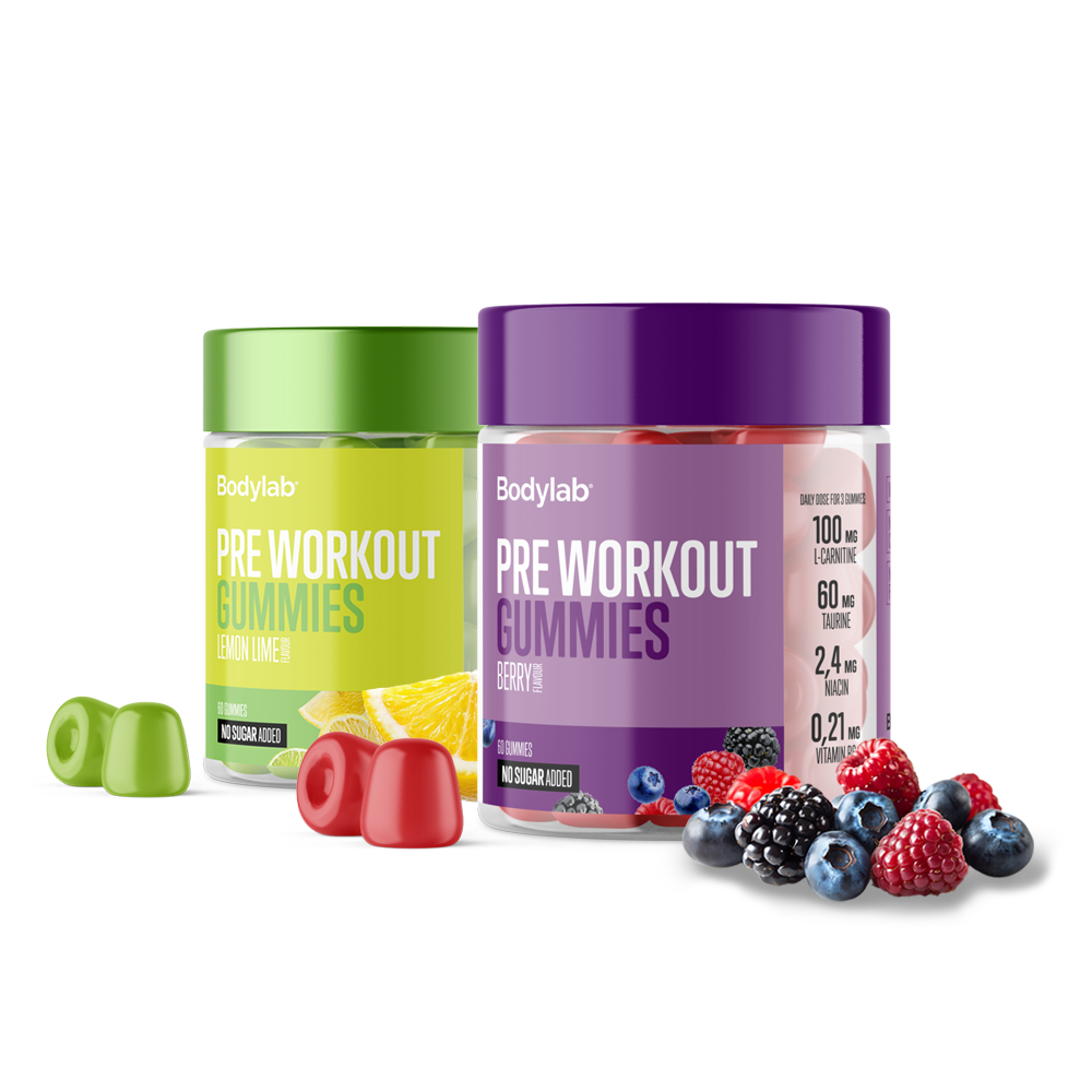 Bodylab Pre Workout Gummies 60 stk - PWO uten Koffein - JK-Shop
