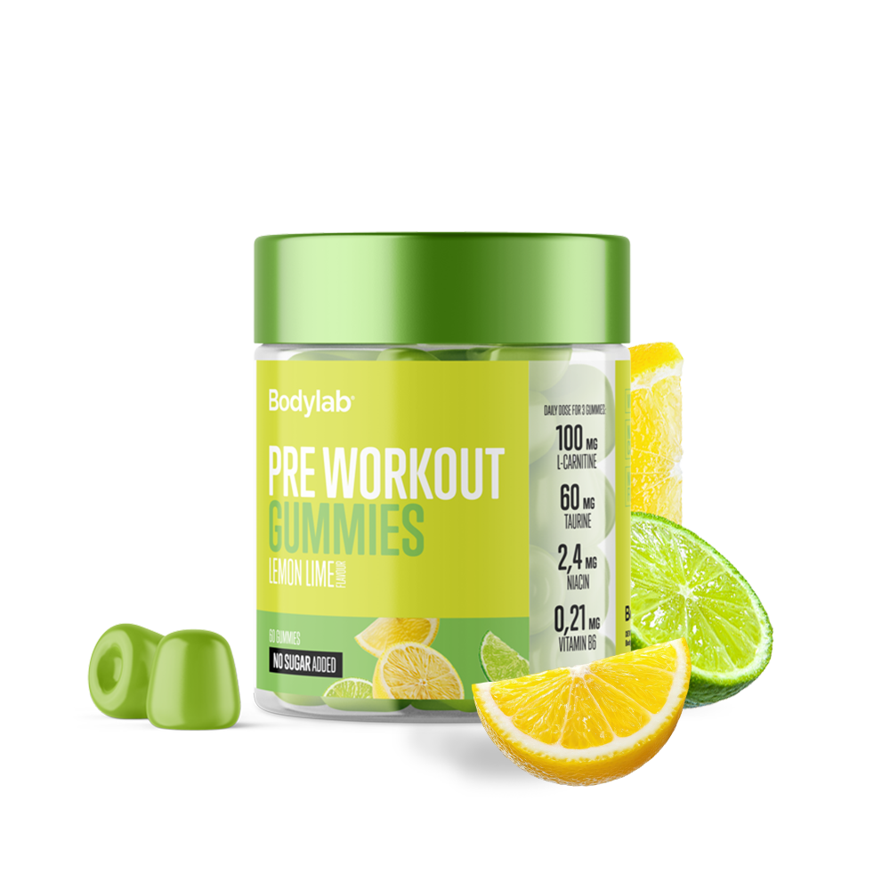 Bodylab Pre Workout Gummies 60 stk - PWO uten Koffein - JK-Shop