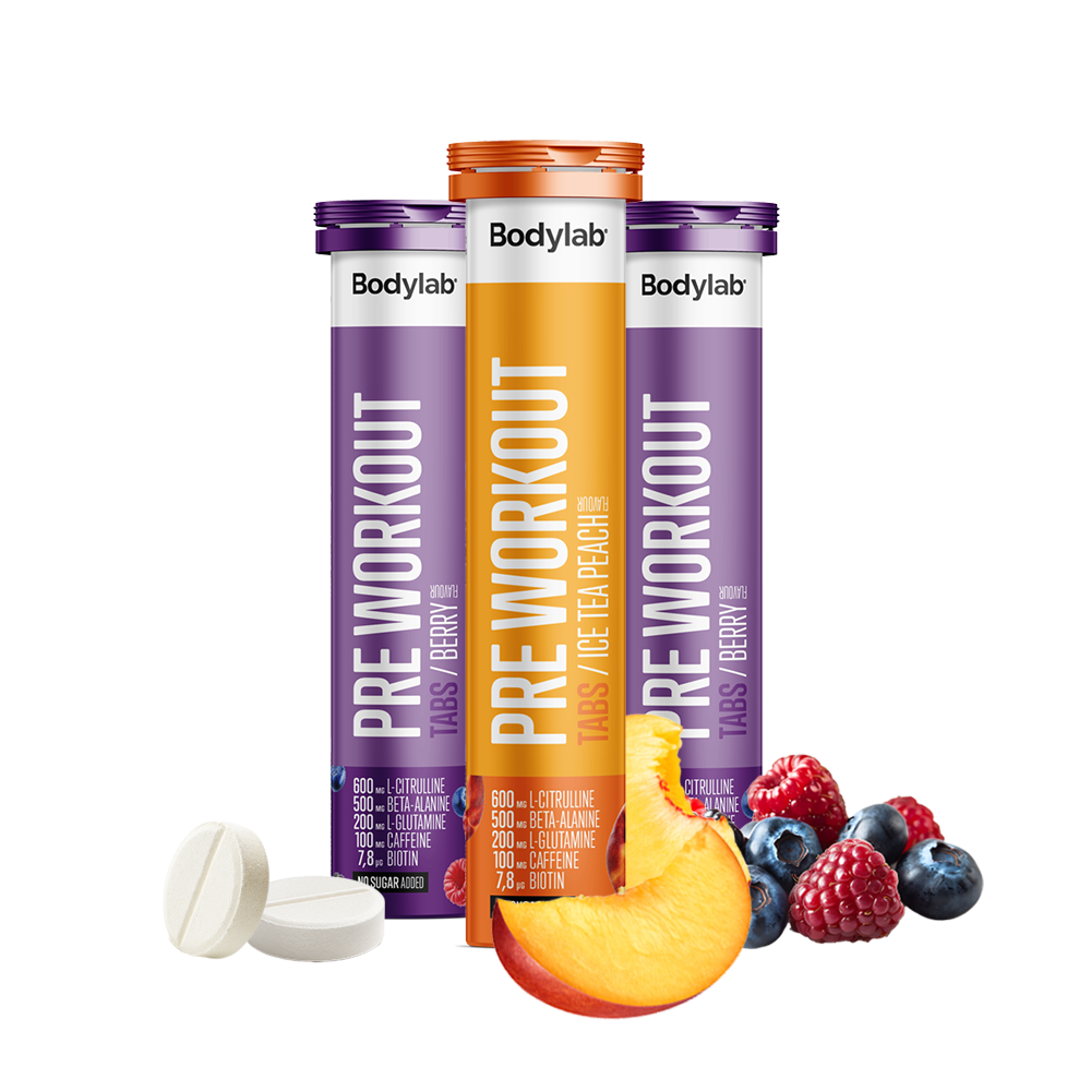 Bodylab Pre Workout Tabs 12x20 stk - PWO med Koffein - JK-Shop