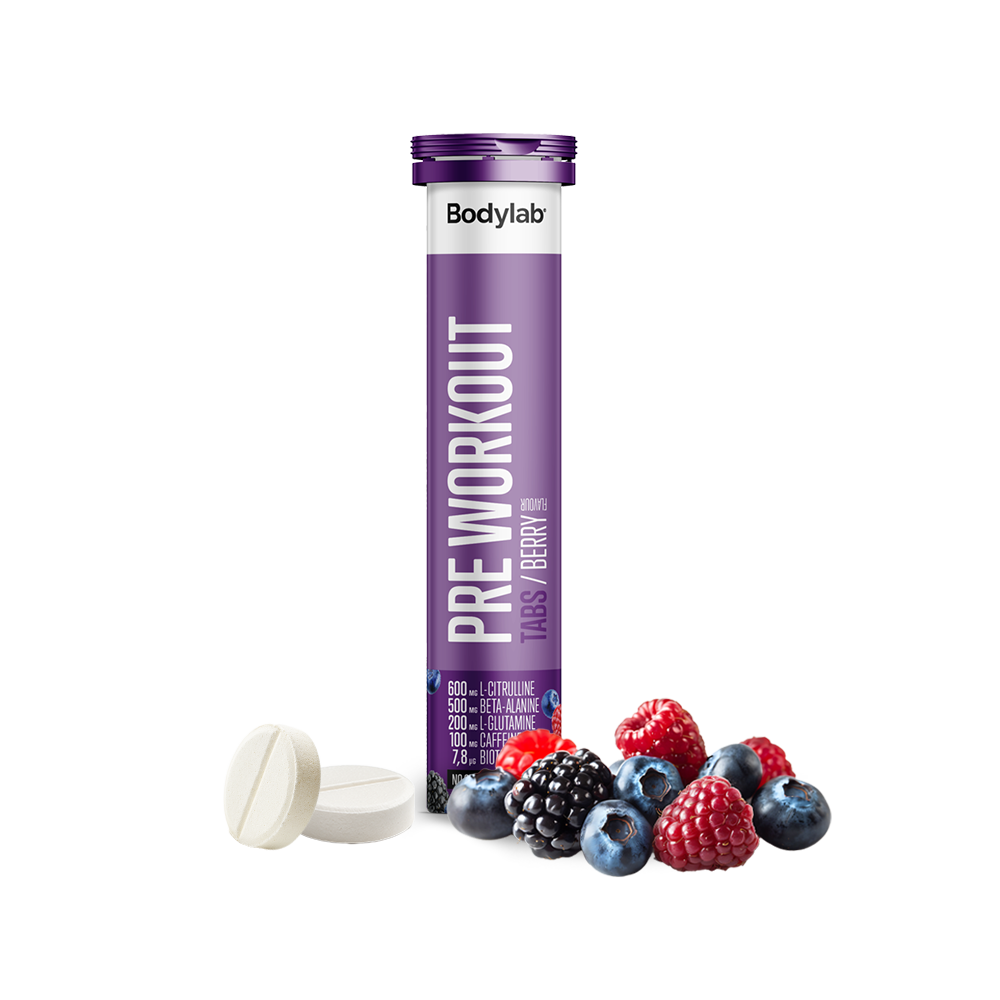 Bodylab Pre Workout Tabs 12x20 stk - PWO med Koffein - JK-Shop