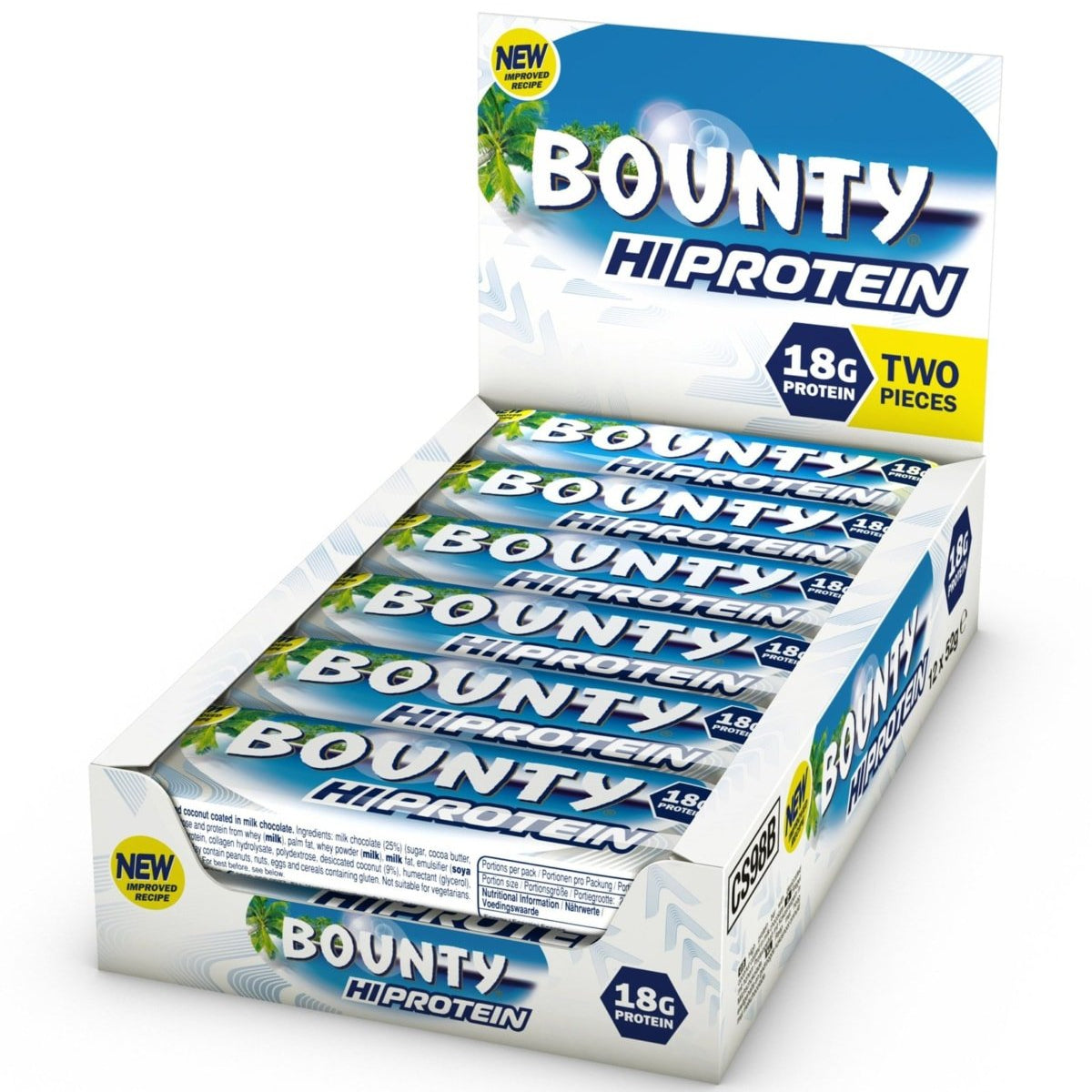 Bounty HiProtein Bar, 52g x 12 stk, Coconut - Proteinbarer - JK-Shop