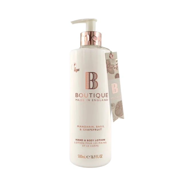 Boutique Hand & Body Lotion Mandarin, Basil & Grapefruit 500 ml - Hånd - og kroppskrem - JK-Shop
