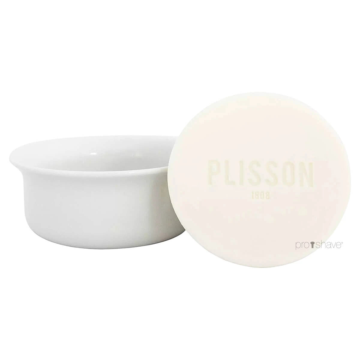 Plisson, Limoges Porcelain Shaving Bowl+Shaving Soap-With Lid