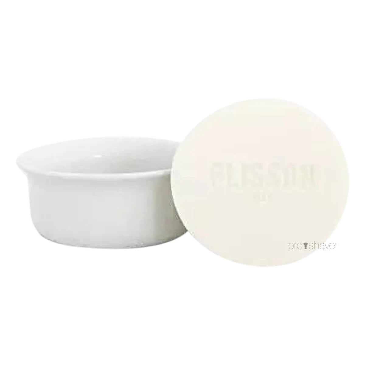 Plisson, Limoges Porcelain Shaving Bowl and Shaving Soap- Zebrano Lid