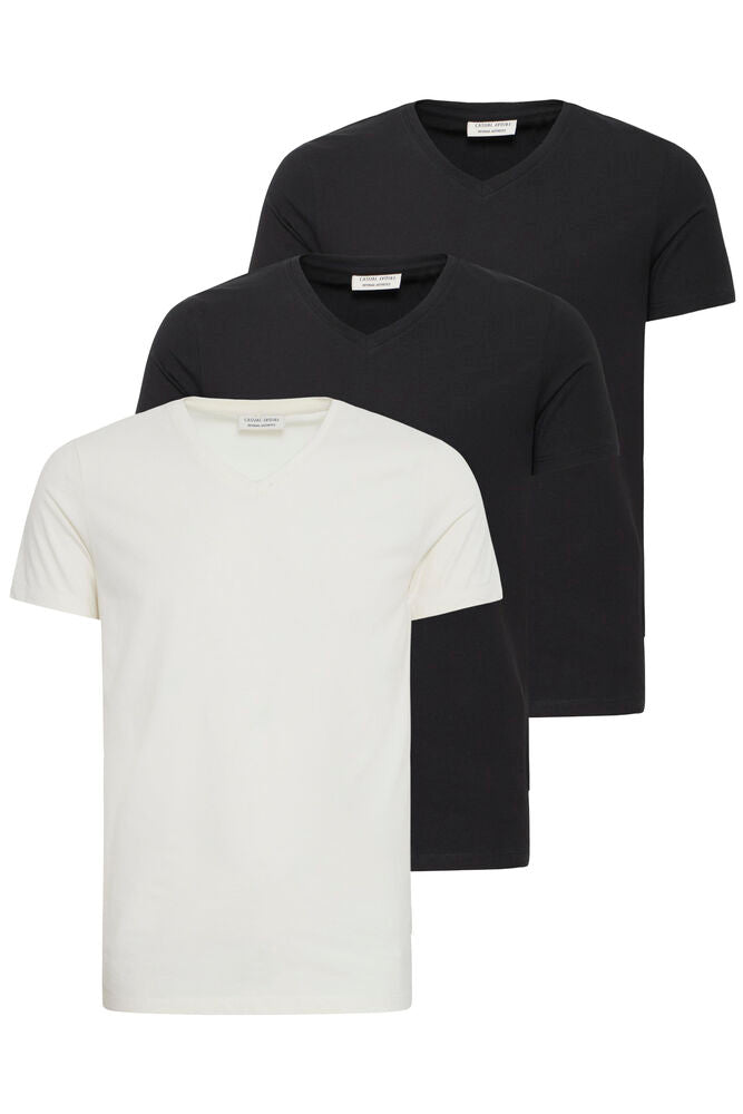CASUAL FRIDAY, LINCOLN V-NECK TEE 3-PACK - T-skjorter - JK-Shop