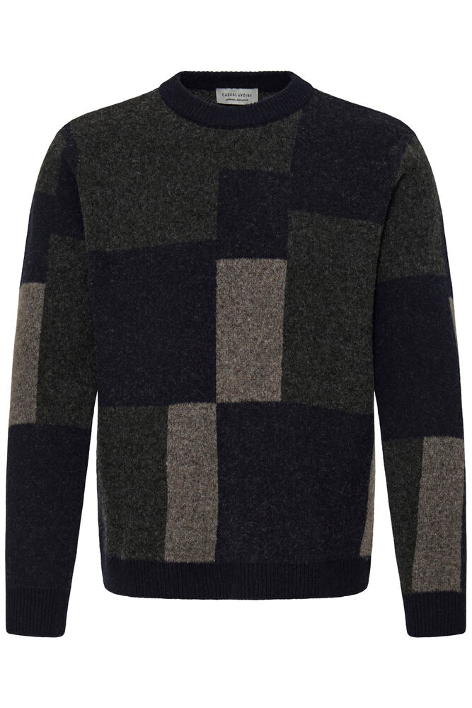 CASUAL FRIDAY, WIREN GEOMETRIC KNIT - Strikk - JK-Shop