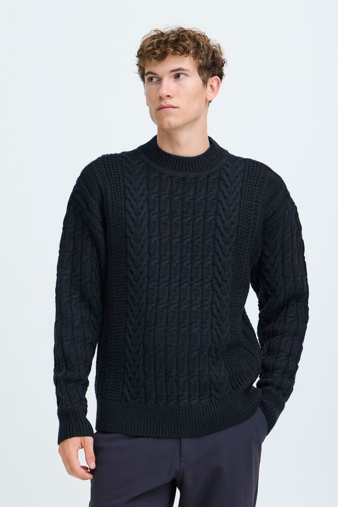 Casual Friday MILLOW cable crew neck knit - Genser - JK-Shop