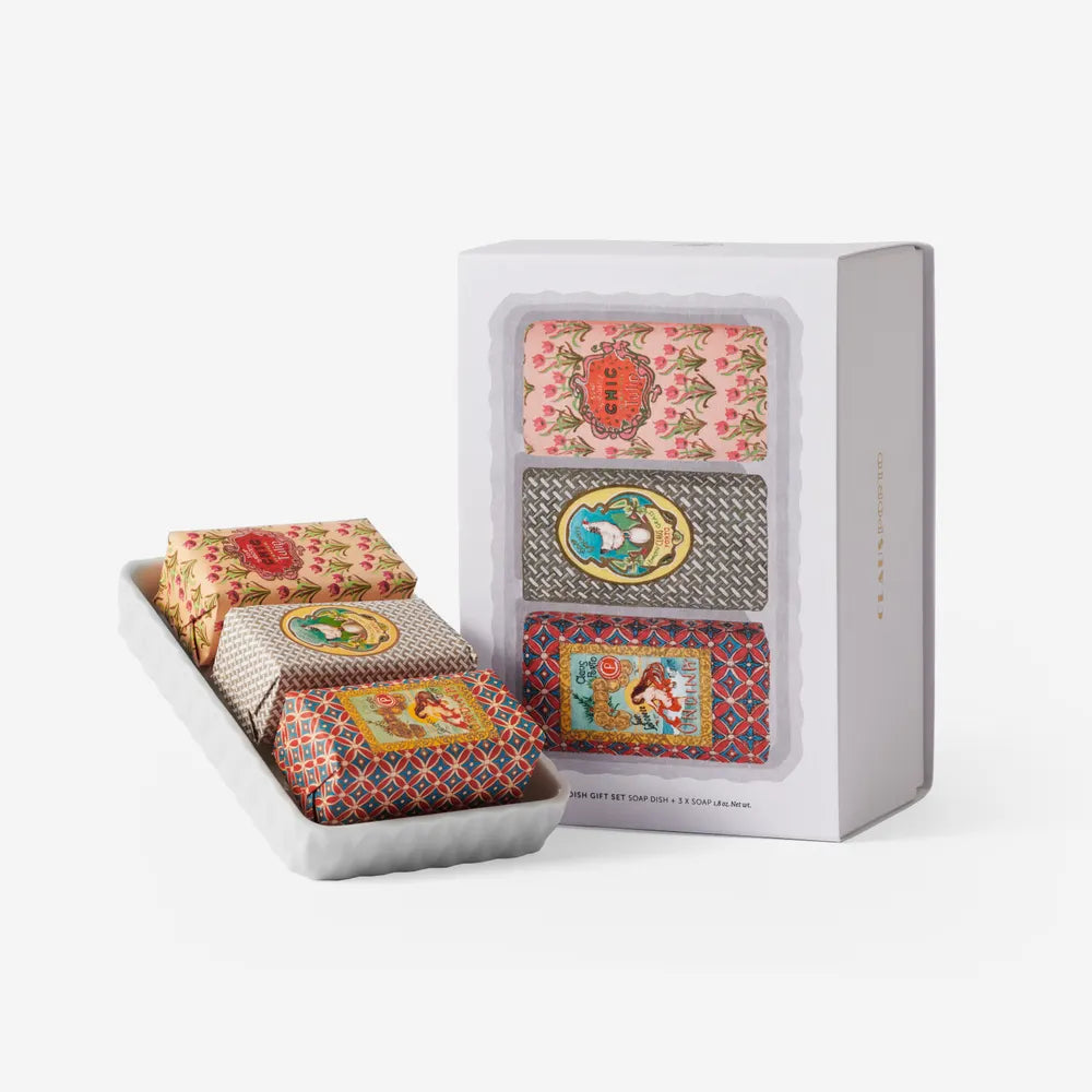 Claus Porto Gift Set Soap Dish & Classico Mini Soaps - Kroppssåpe - JK-Shop