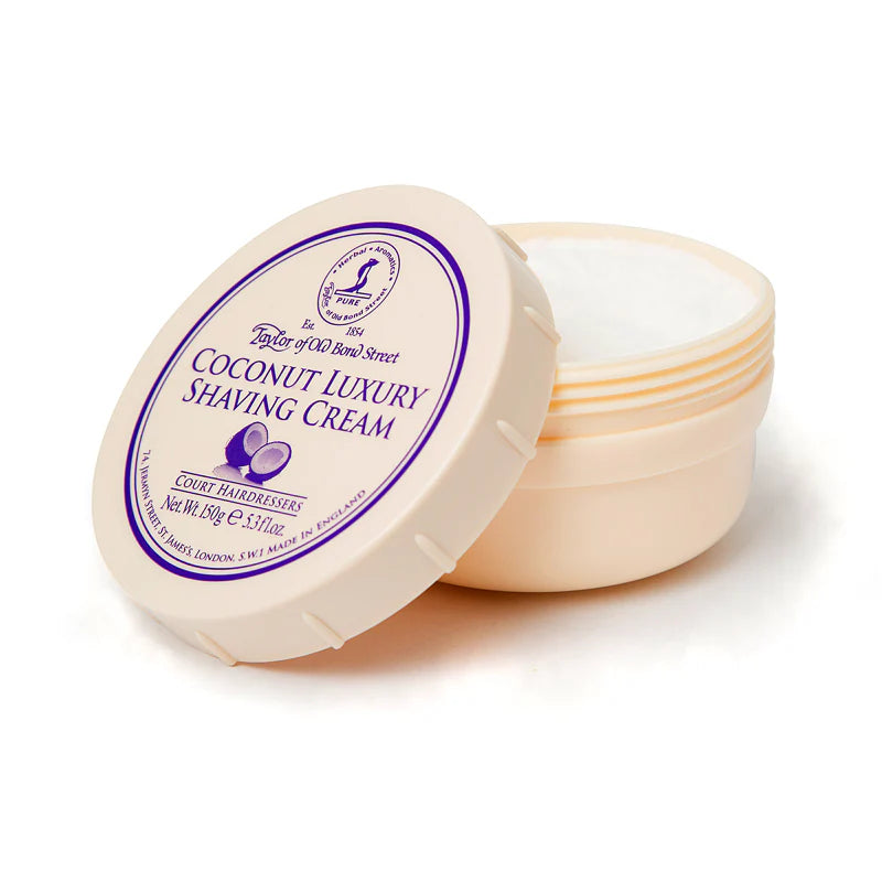 Coconut Shaving Cream Bowl 150g - Barberkrem - JK-Shop