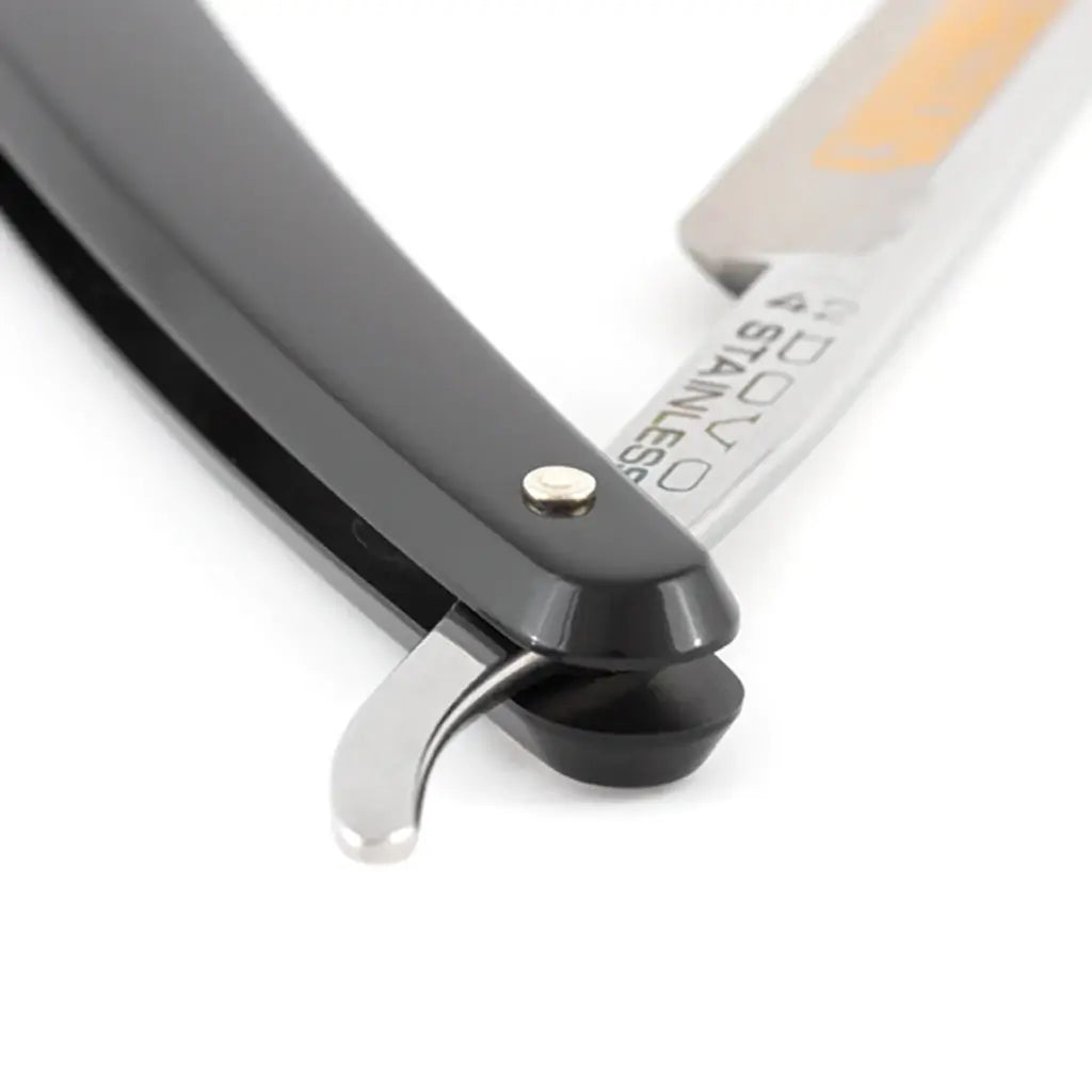 DOVO Straight Razor 3/8"- Black Plastic, Inox-Dovo-J&K Shop