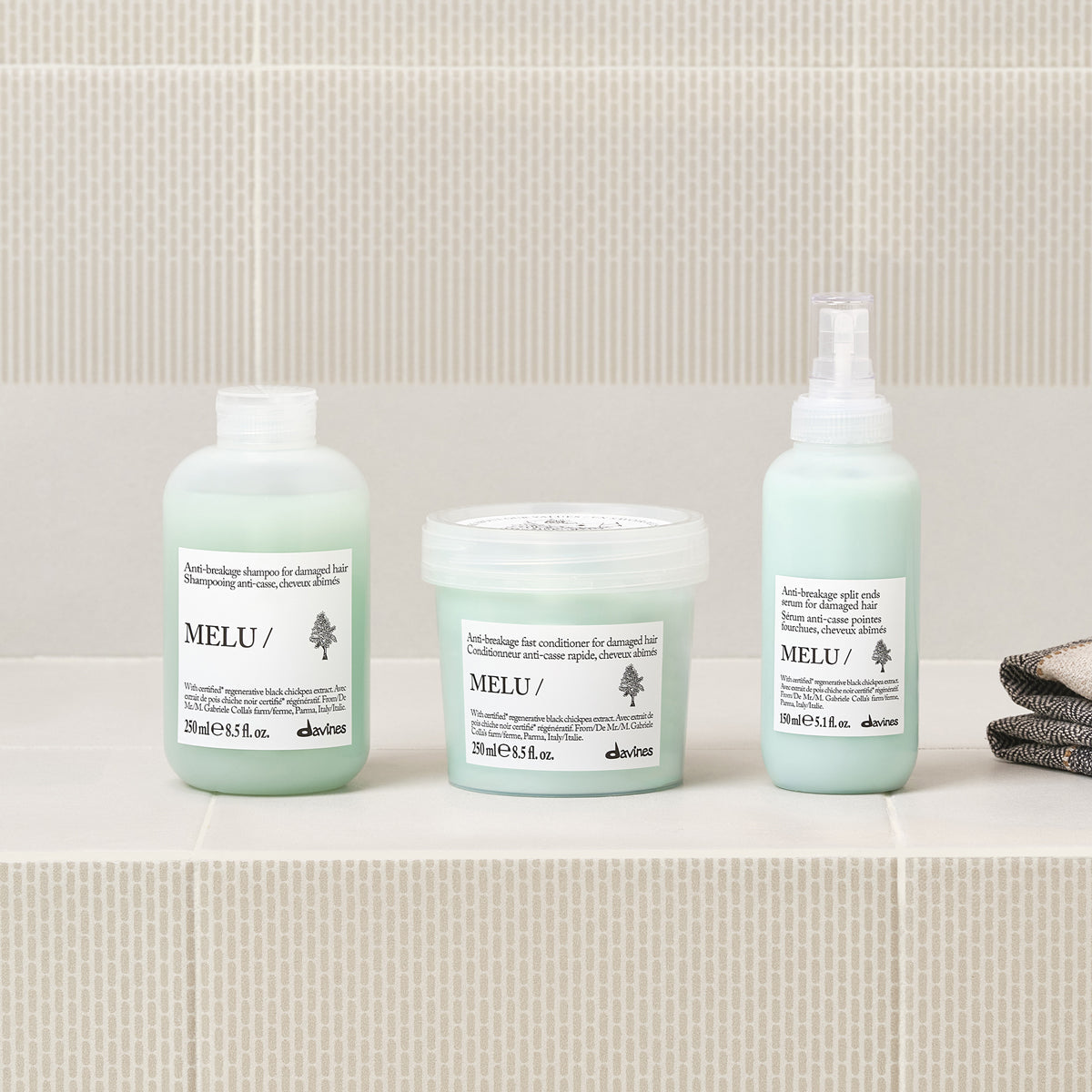 Davines Melu Shampoo for langt og skadet hår, stemningsbilde