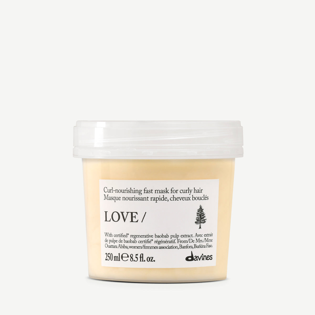 Davines Essential Haircare Love Curl Mask 250 ml, hårkur for krøllete hår i ny emballasje