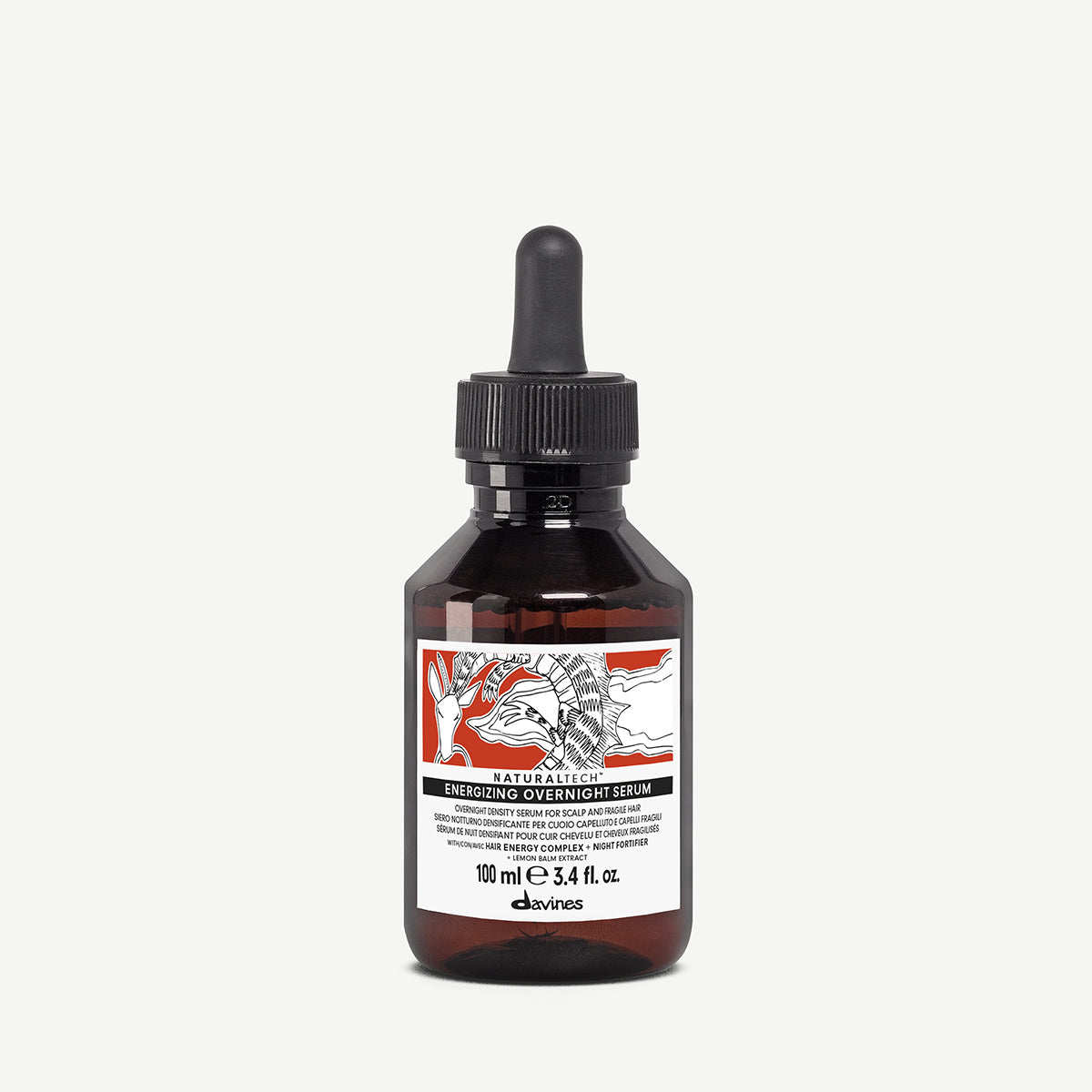Davines Natural Tech Energizing Overnight Serum 100 ml, leave-in nattserum for hodebunn og hår