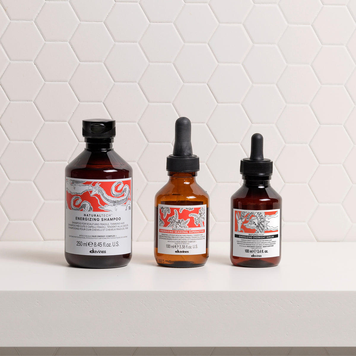 Davines Natural Tech Energizing Overnight Serum 100 ml, leave-in nattserum for hodebunn og hår, bilde 5