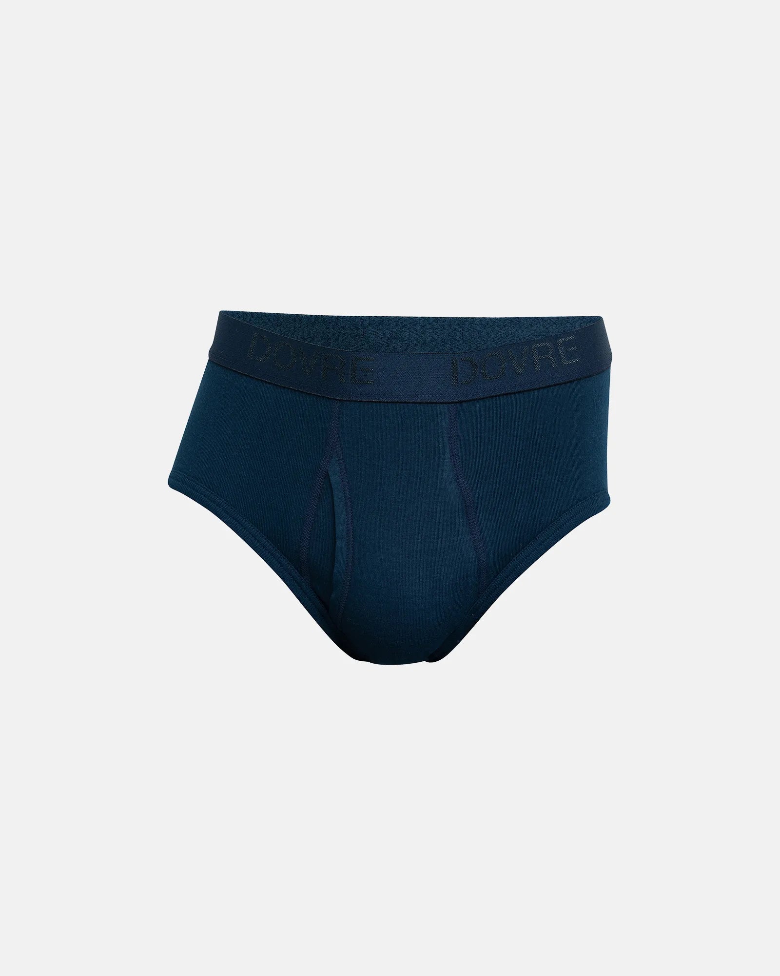 Dovre Brief Gylf Rib, Økologisk Bomull, Navy - Truse - JK-Shop