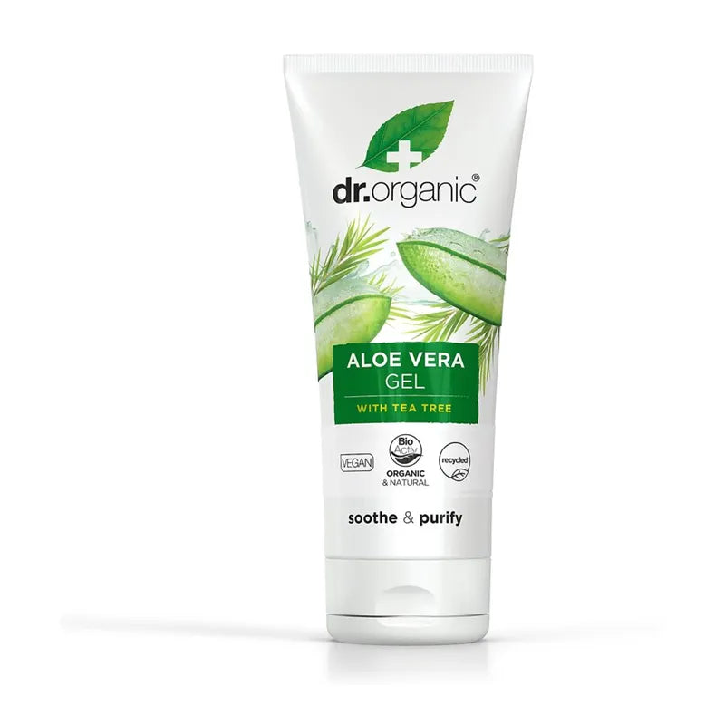 Dr. Organic, Aloe Vera Gel with Tea Tree 200 ml - Ansiktskrem - JK-Shop