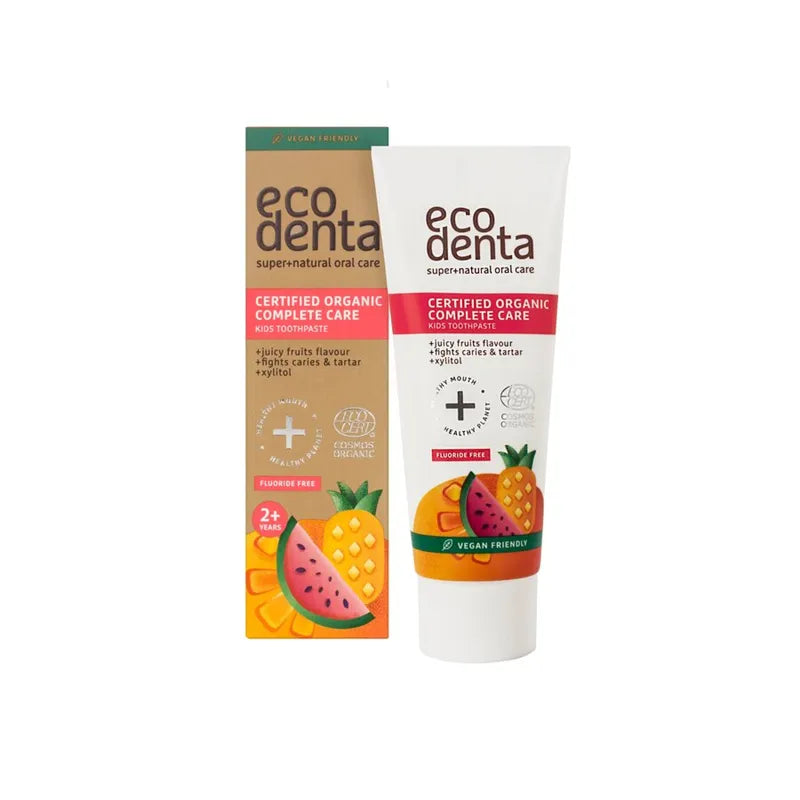 Ecodenta, Juicy Fruit Tannkrem Barn Uten Fluor 75 ml - Tannkrem - JK-Shop
