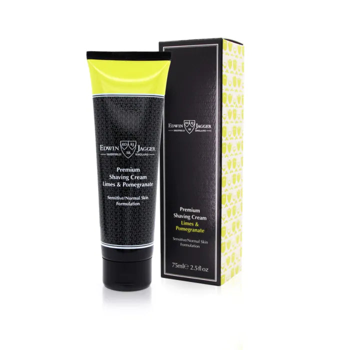 Edwin Jagger Natural Premium shaving cream, Limes & Pomegranate, 75ml - Barberkrem - JK-Shop