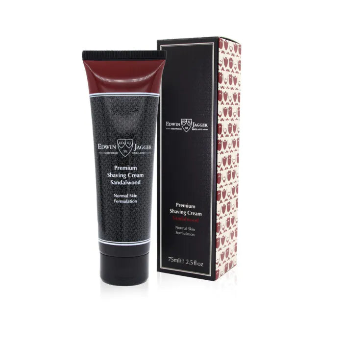 Edwin Jagger Natural Premium shaving cream, Sandalwood, 75ml - Barberkrem - JK-Shop