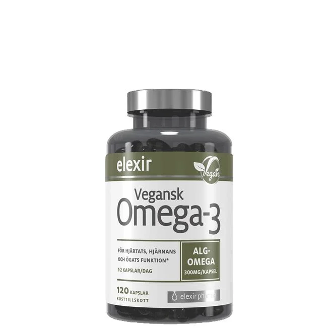 Elexir Pharma Vegansk Omega-3 120 kapsler - Vitaminer & kosttilskudd - JK-Shop