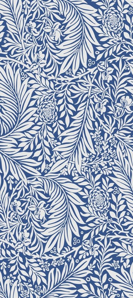 Fransa EASY SKIRT 2, BLUE WHITE PALM FLORAL - Skjørt - JK-Shop