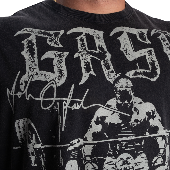 GASP B&J Iron Tee, Washed Black - T-skjorter - JK-Shop