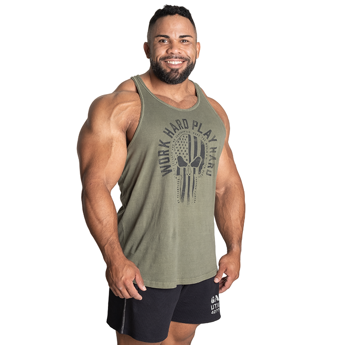 GASP Skull T-Back, Acid Washed Green - T-skjorter - JK-Shop