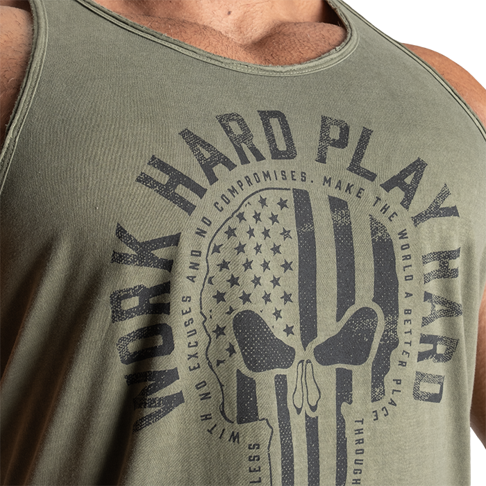 GASP Skull T-Back, Acid Washed Green - T-skjorter - JK-Shop