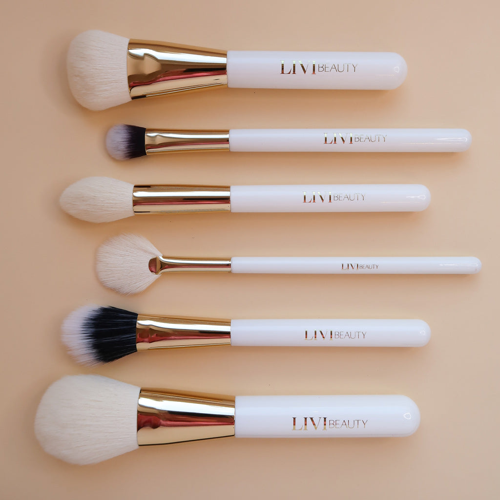 GOLD GLAM BRUSH SET - Makeup Brushes - JK-Shop