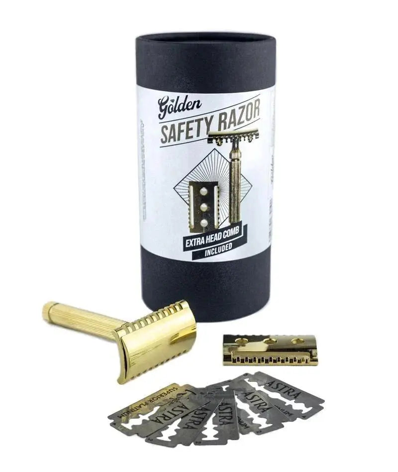 Golden Beards Safety Razor Gold - Barberhøvel - Razors & Razor Blades ...