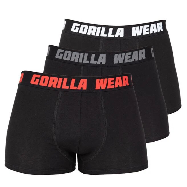Gorilla Wear Boxershorts 3-pack, Black - Undertøy - JK-Shop