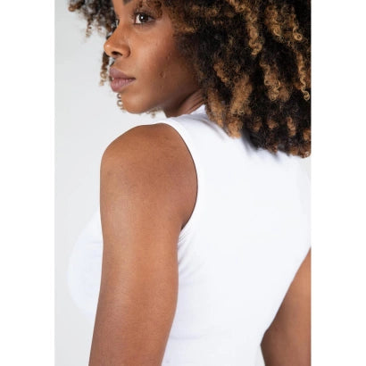 Gorilla Wear Livonia Crop Top (White) - Treningstopp dame - JK-Shop
