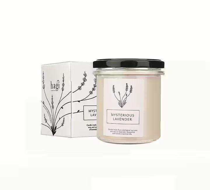Hagi Soy Wax Candle Mysterious Lavender 230g - Duftlys - JK-Shop